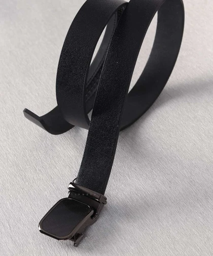 کمربند ریلی مردانه مشکی مستطیلی 4039