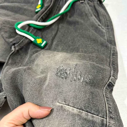 شلوار لی طرح مام زاپ‌دارکمر کش fashion