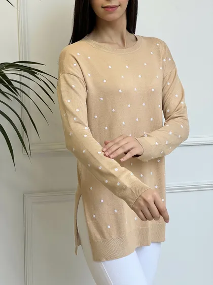 بلوز پاییزه خال‌خالی