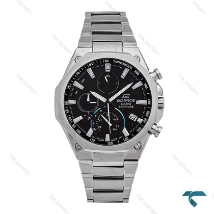 ساعت کاسیو ادیفایس EQB-1100 مردانه نقره ای صفحه مشکی Casio-6672-G