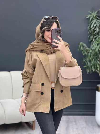 مانتو کتی چهار دکمه آوینا