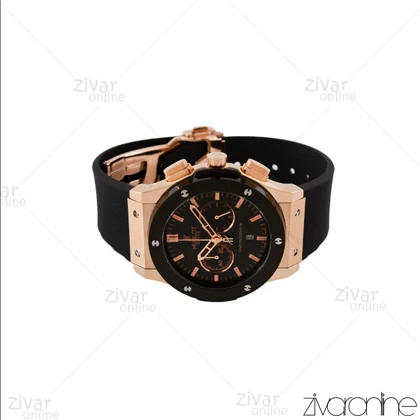 ساعت هابلوت مردانه کلاسیک فیوژن سه موتوره مشکی رزگلد بند رابر 104075
