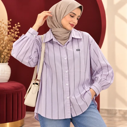شومیز راه راه وارداتی دنیز کد 6064
