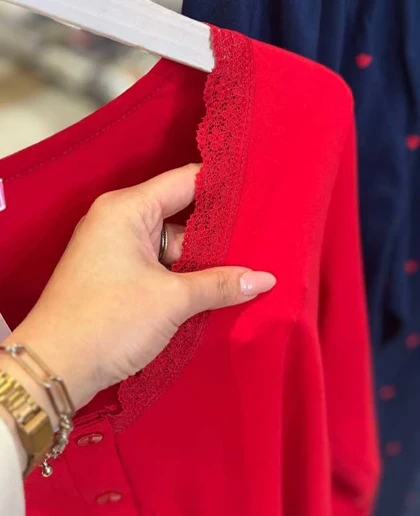 بلوز و شلوار سایز بزرگ نخ پنبه سکسن کد40815