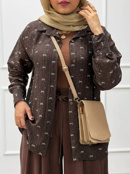 شومیز پاپیون نگینی