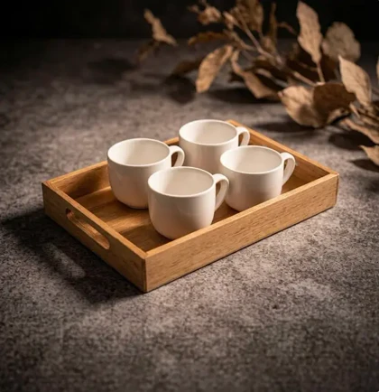 سینی پذیرایی چوبی مینیمال
