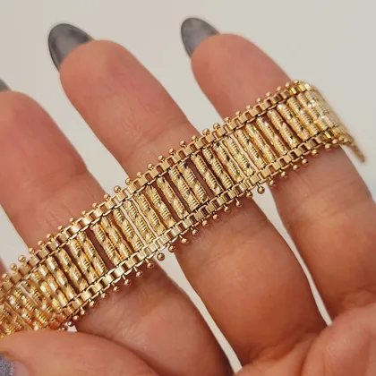 دستبند زنانه ریلی تراش خورده ژوپینگ