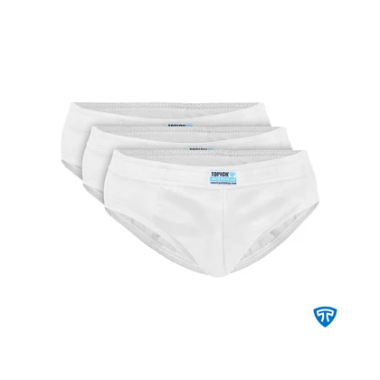 شورت اسلیپ پنبه کش لیفه ای (پک 3 عددی) سفید