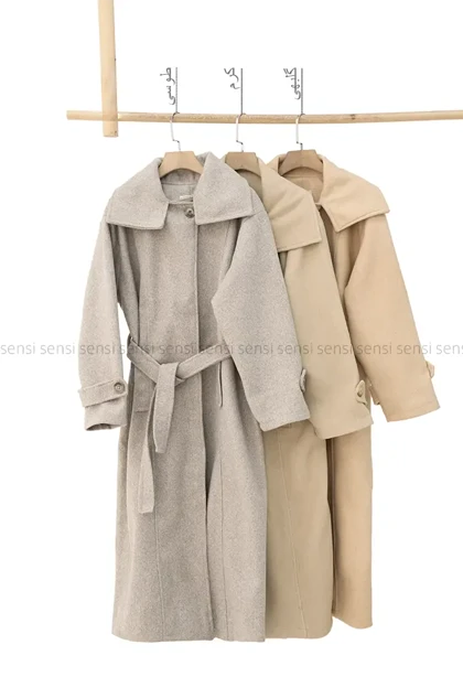 پالتو فوتر 2دکمه یقه ایستاده آستر دار@ کد1004814