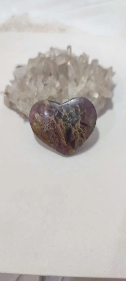 سنگ فلوریت تراش قلب (فلورین) کد 3