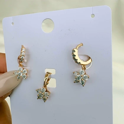 نیم ست ستاره نگینی ژوپینگ بدون زنجیر