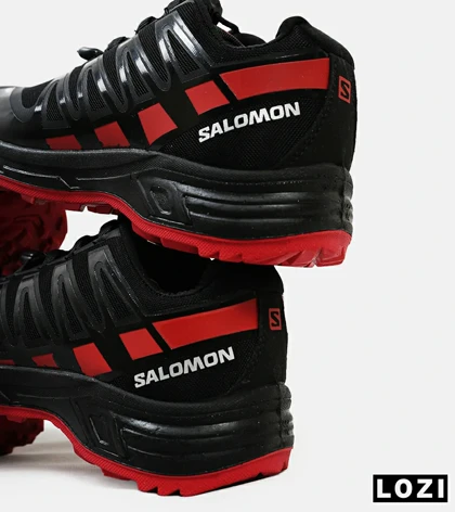 کفش کتانی کوهنوردی مشکی قرمز مردانه و زنانه Salomon xa pro 3d