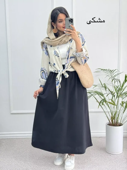 دامن لینن زارا