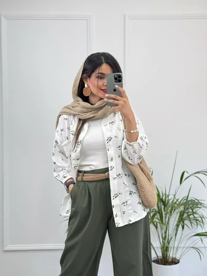 مانتو لینن شکوفه