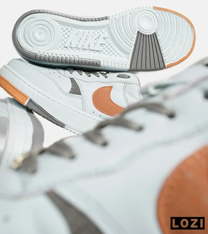 کفش بزرگ پا آبی طوسی نارنجی Nike Gama Force Sail