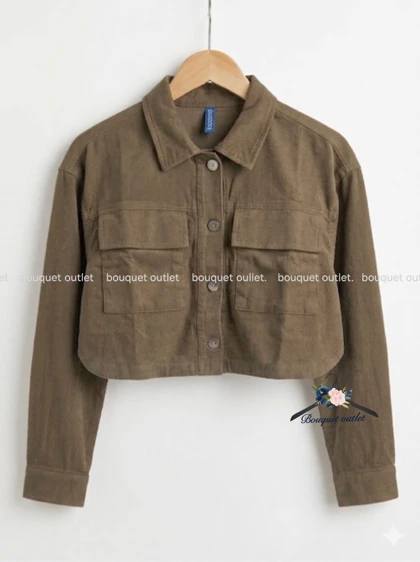 کت کراپ سدری تیره برند H&M