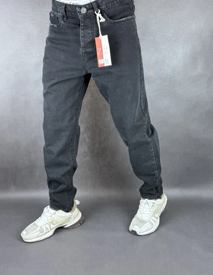 شلوار مام فیت مردانه ذغالی 121