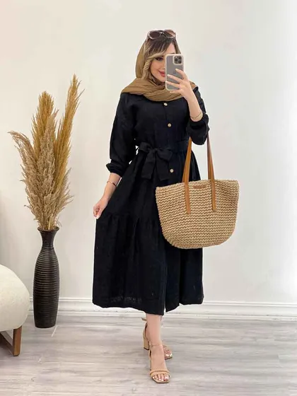 پیراهن بلند چین‌دار