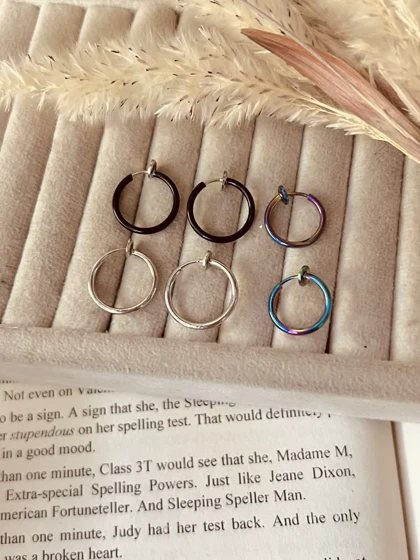 پیرسینگ فیک گوش فنری بدون سوراخml