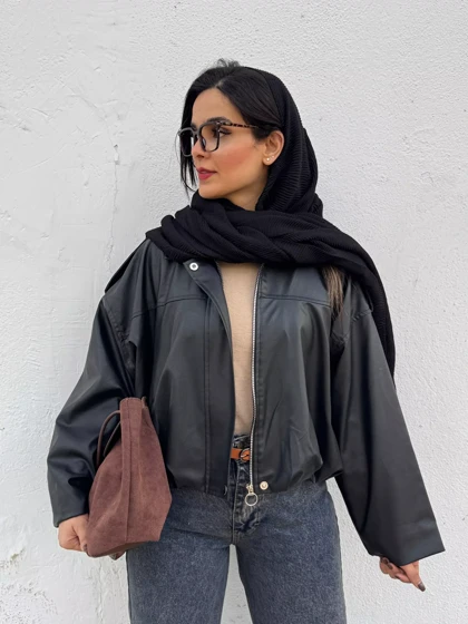 کاپشن چرم آستردار شکیرا