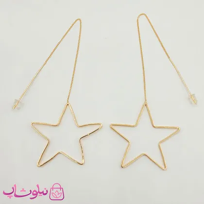 گوشواره بخیه ای ژوپینگ طرح ستاره بزرگ