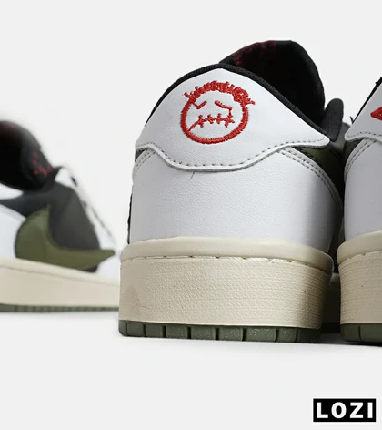 کفش کتانی مردانه کرم مشکی سفید زیتونی NIKE travis scott مدل 5736