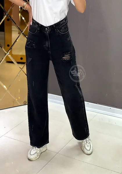 شلوار جین بگ زاپ‌دار