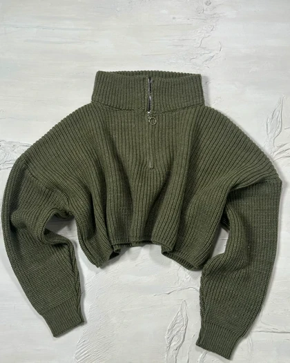 کراپ بافت نیم زیپ کد 150089