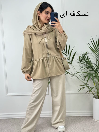 مانتو لینن گره‌ای