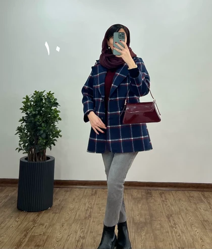 پالتو پشمی آستردار نگار با قد بلندتر 2