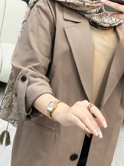 مانتو دو دکمه ثمین