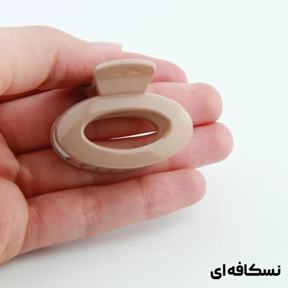 کلیپس دخترانه مدل بیضی کوچک دو رنگ