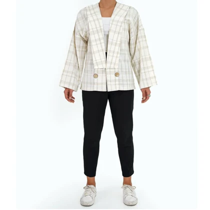 کت لینن ژاکارد زنانه