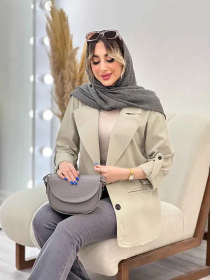 مانتو کتی دو دکمه ثمین