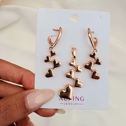 نیم ست قلب های پیاپی ژوپینگ بدون زنجیر