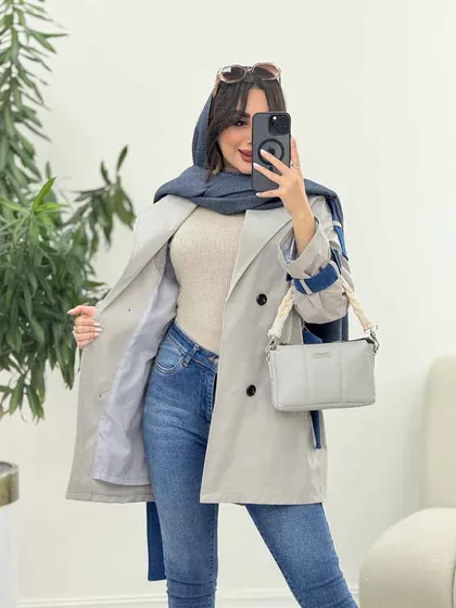 بارانی ژیله ترکیبی سرشانه پاگن