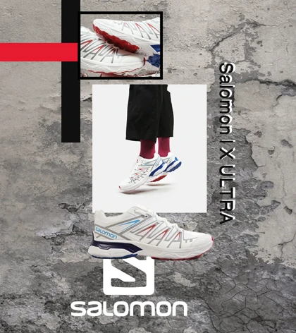 کفش کتانی مردانه و زنانه سفید قرمز ابی سالومون Salomon X ULTRA