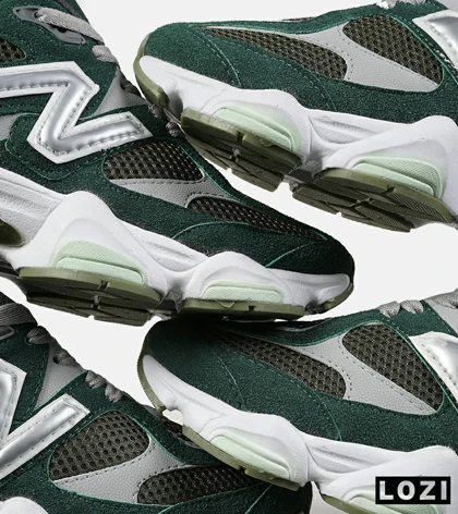 کفش کتانی مردانه و زنانه سبز طوسی NEW BALANCE 9060 مدل 7231