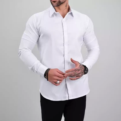 پیراهن مردانه پارچه شانلی ترک