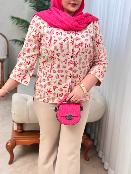 شومیز لینن نجوا 3071