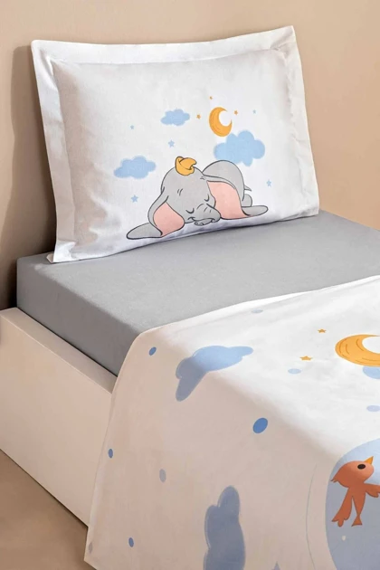 سرویس روتختی نوزاد Özdilek مدل Dumbo Dream Disney دارای مجوز پنبه - آبی