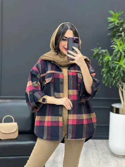 شکت چهارخونه آستین پاگن