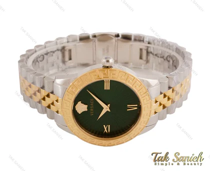 ساعت مچی ورساچه زنانه طلایی نقره ای صفحه سبز Versace-3945-L