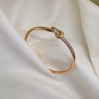 بنگل ژوپینگ طرح «پیوند ابدی» | قفل‌دار با تزئینات برلیان اتمی