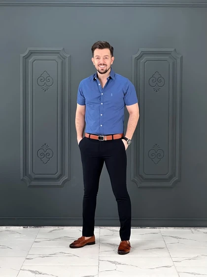 پیراهن 040224 POLO آبی تیره