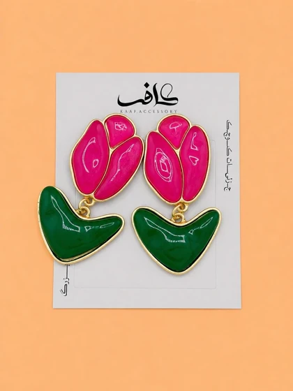 گوشواره گل شفاف Zara