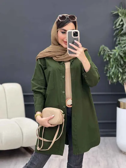 مانتو دو جیب شکیبا