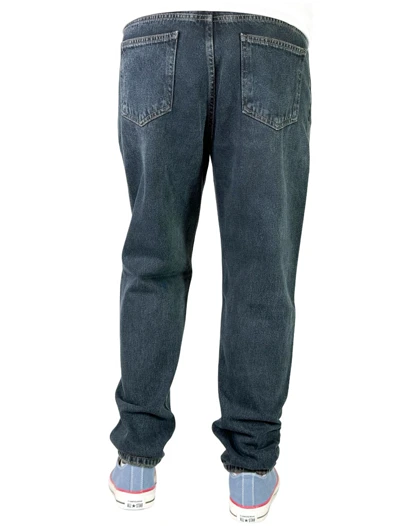 شلوار جین مردانه مام استایل رنگ آبی بلک مدل گپ کد 00347