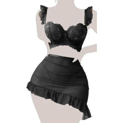 ست لباس زیر فانتزی زنانه فنردار هلیوم (Heliom)