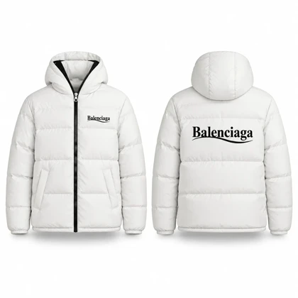 کاپشن ضد آب داخل پشمی Balenciaga-سفید
